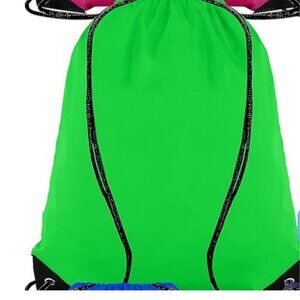 Drawstring Backpack Bags Sack Pack Cinch Tote Sport Storage Polyester Bag